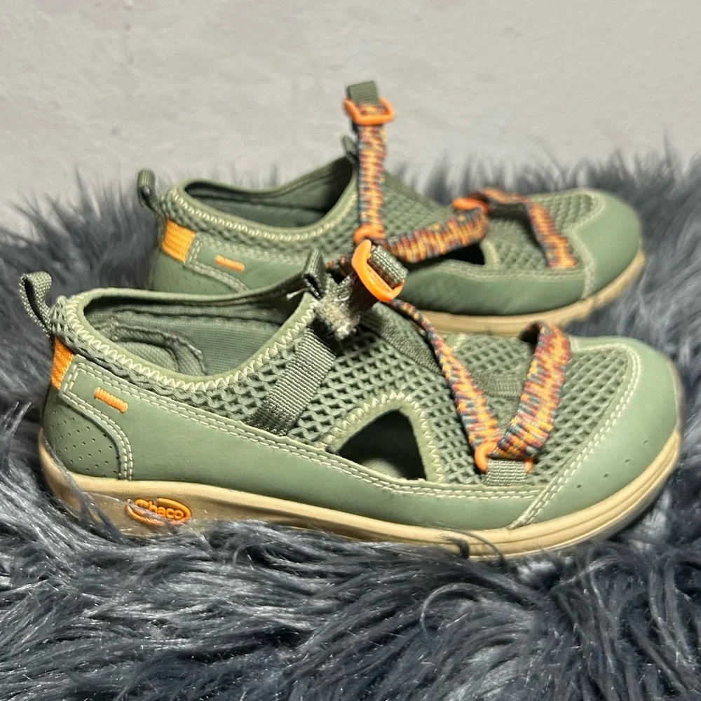 Chaco Odyssey Sport Sandal Kids Olive Green Adventure Sandal Size 3Y